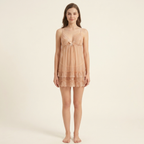 Noir Tiered Lace Babydoll Set