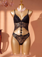 Noir Bloom Floral Lace Set