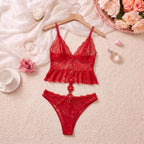 Noir Bloom Floral Lace Set