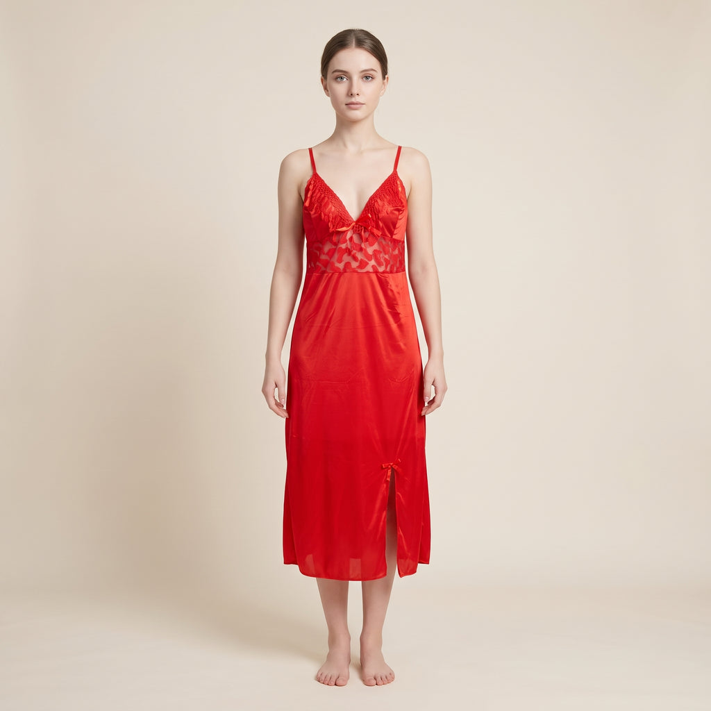 Ruby Temptation Robe & Slip Set