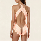 Peach Whisper Lace Bodysuit