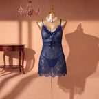 Noir Whisper Feather Lace Set