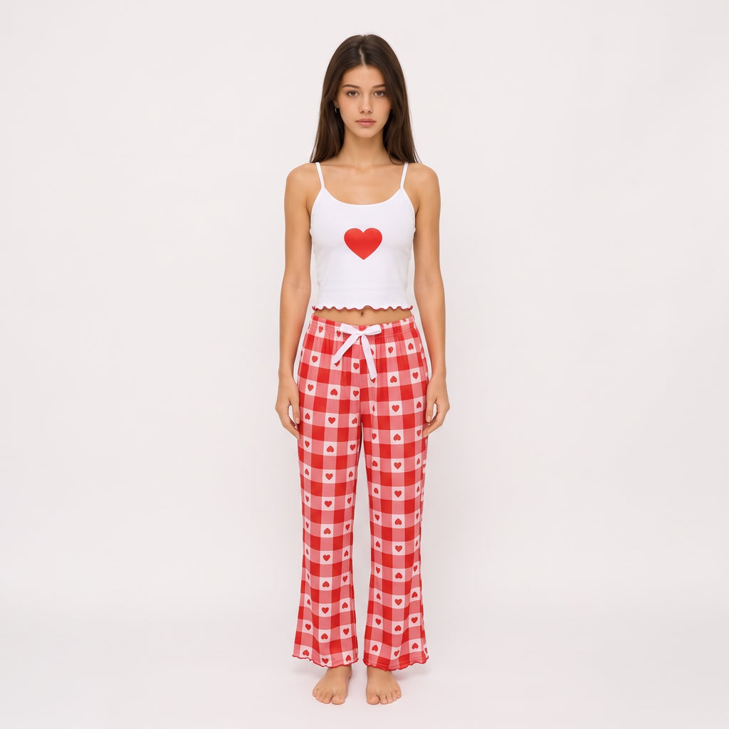 Sweetheart Gingham Pajama Set