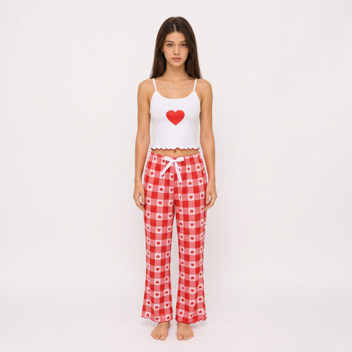 Sweetheart Gingham Pajama Set