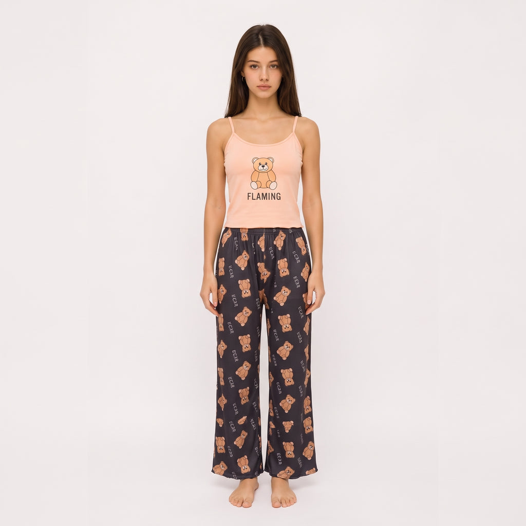 Flaming Teddy Cami & Lounge Set