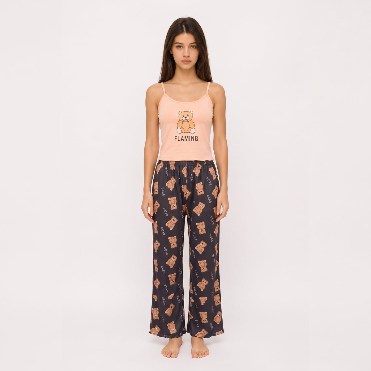 Flaming Teddy Cami & Lounge Set