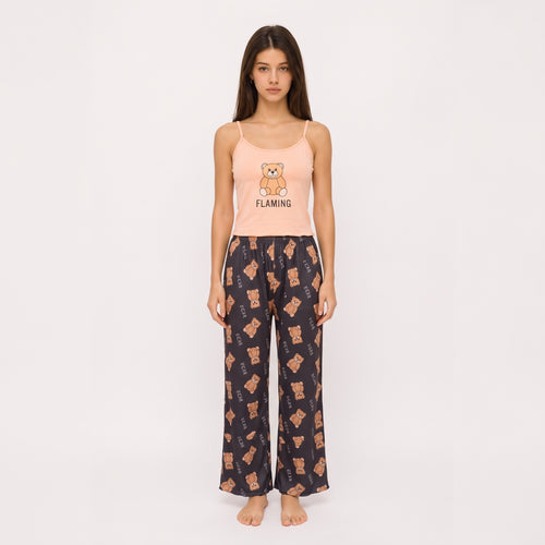 Flaming Teddy Cami & Lounge Set