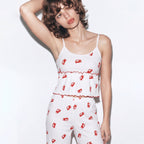 Crimson Butterfly Ribbed Lounge Set
