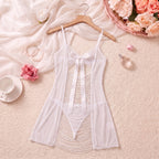 Noir Silhouette Cutout Chemise Set