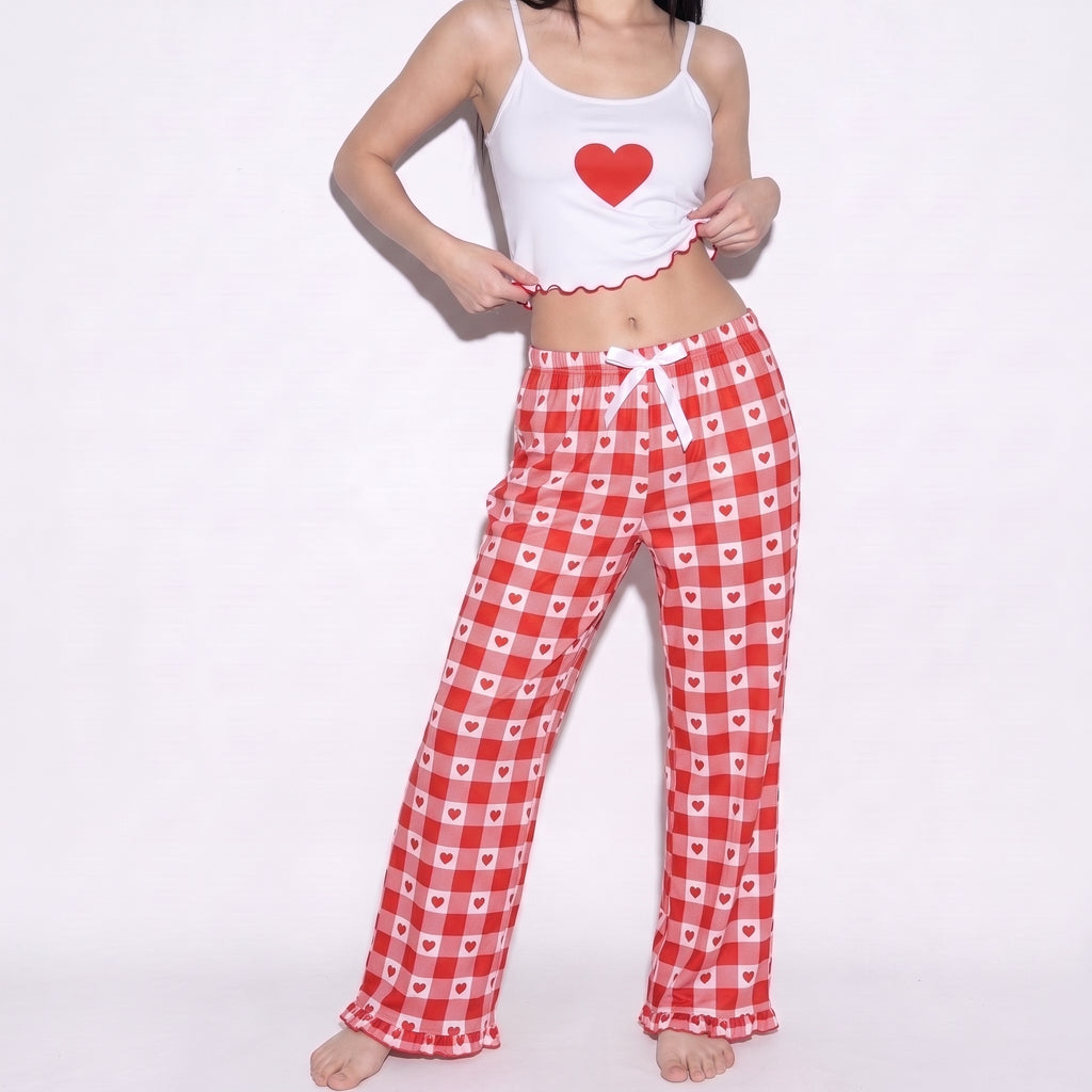 Sweetheart Gingham Pajama Set