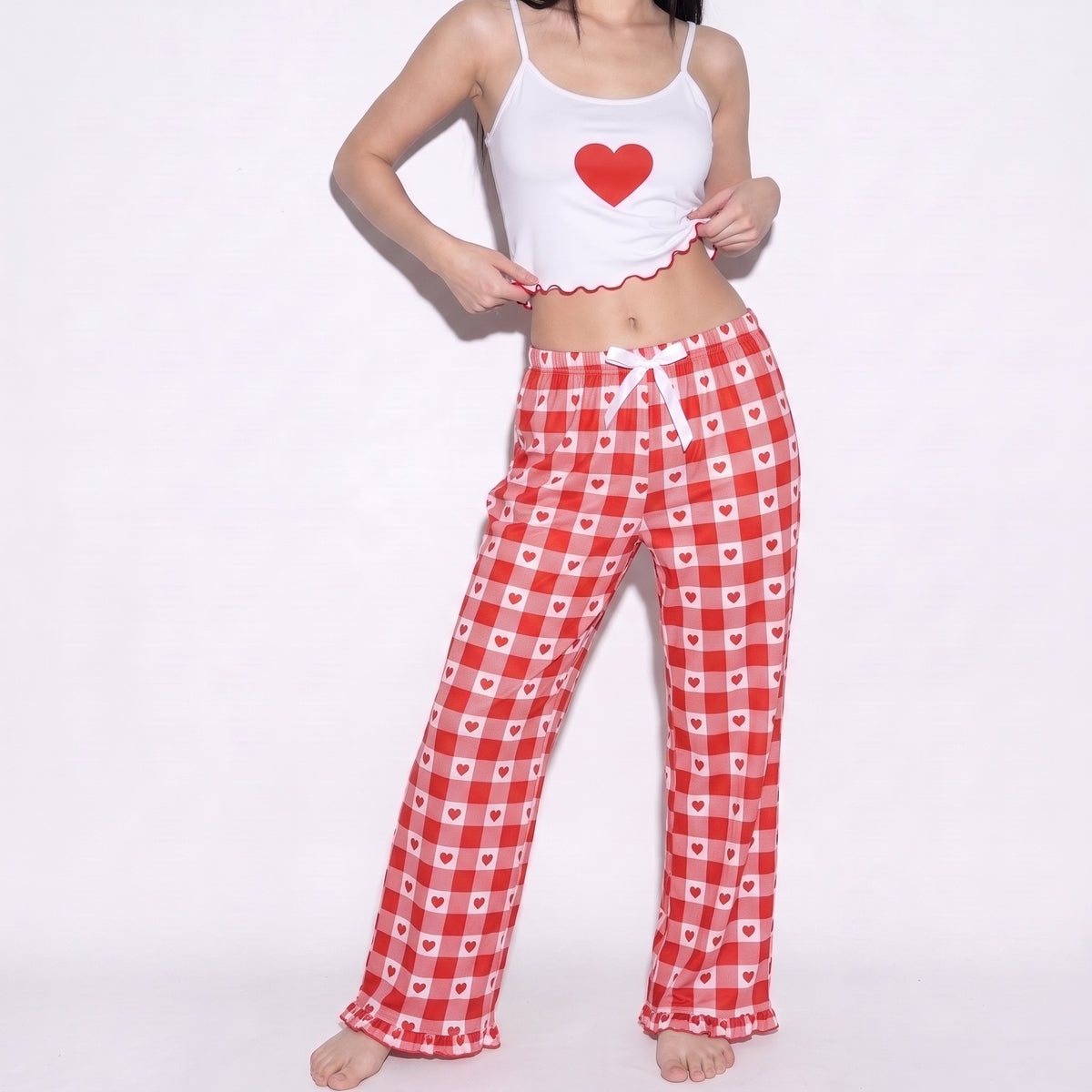 Sweetheart Gingham Pajama Set