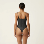 Plum Allure Strappy Lace Bodysuit
