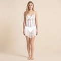 Noir Silhouette Cutout Chemise Set