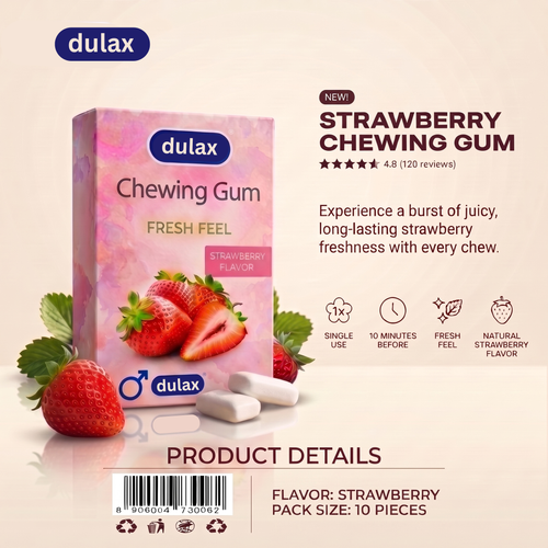 Dulax Strawberry Chewing Gum