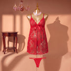 Aqua Reverie Lace Babydoll Set