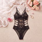 Plum Allure Strappy Lace Bodysuit