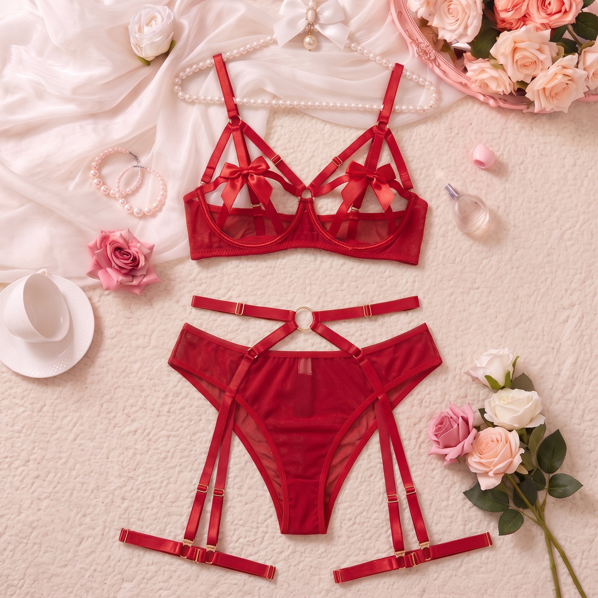 Rouge Allure Strappy Harness Set