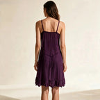 Dove Reverie Ruffled Lace Slip Set