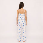 Blue Butterfly Ribbed Lounge Set